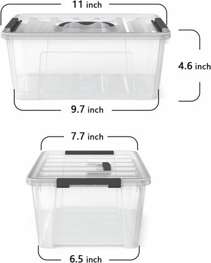 WYT Clear Lidded Storage Bins