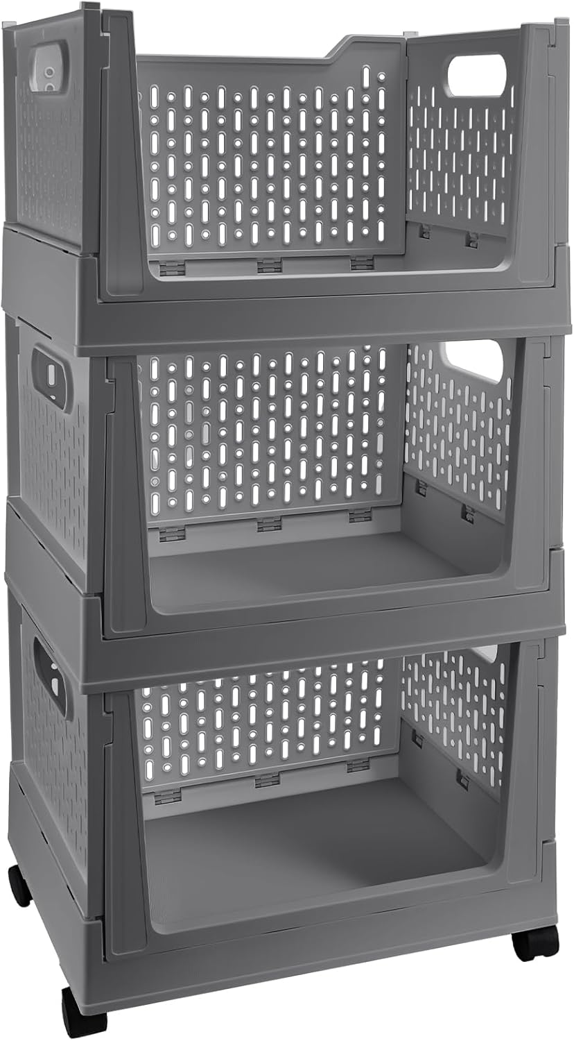 BUZIFU Stackable Storage Bins