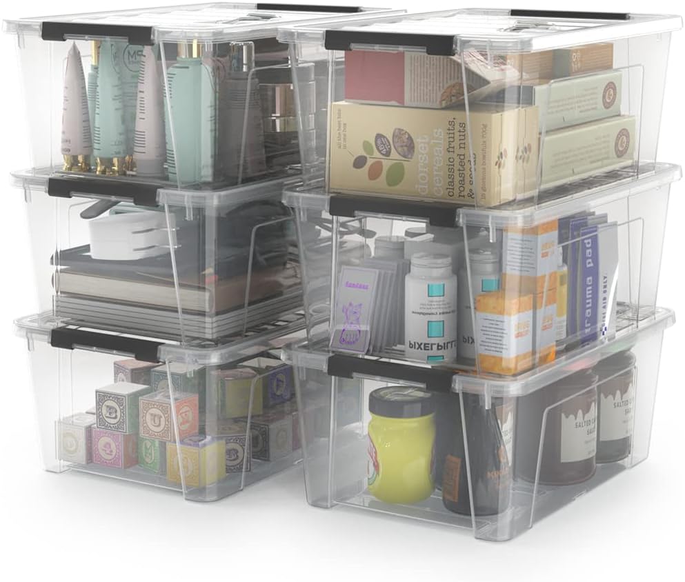 WYT Clear Lidded Storage Bins