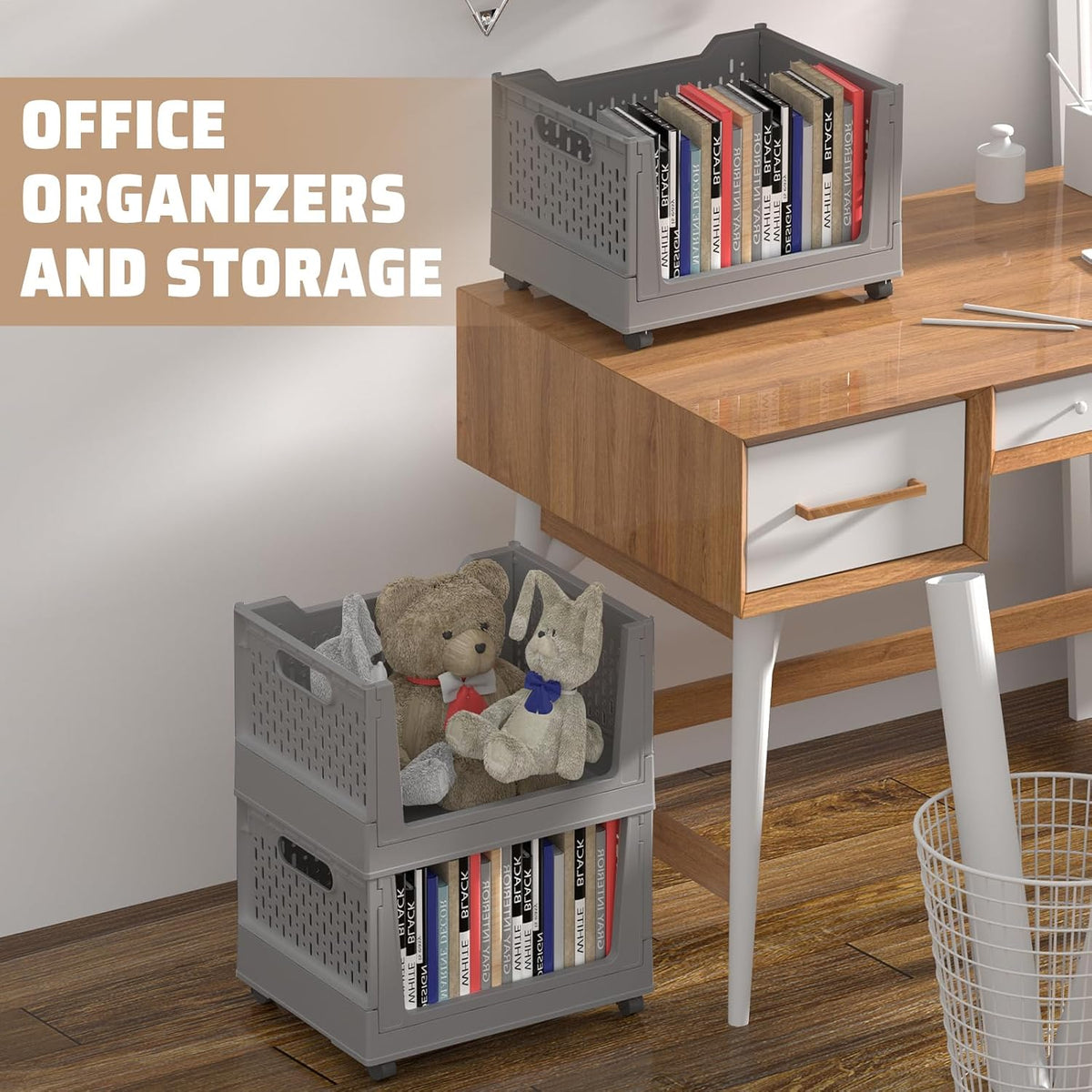 BUZIFU Stackable Storage Bins