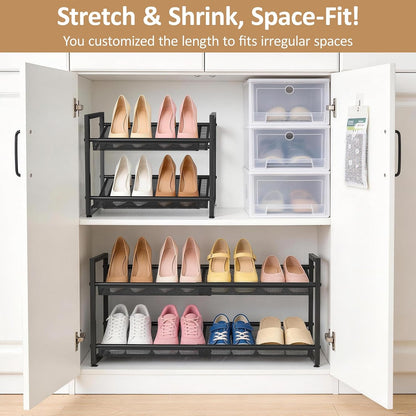 HHOKEM Expandable Metal Shoe Rack