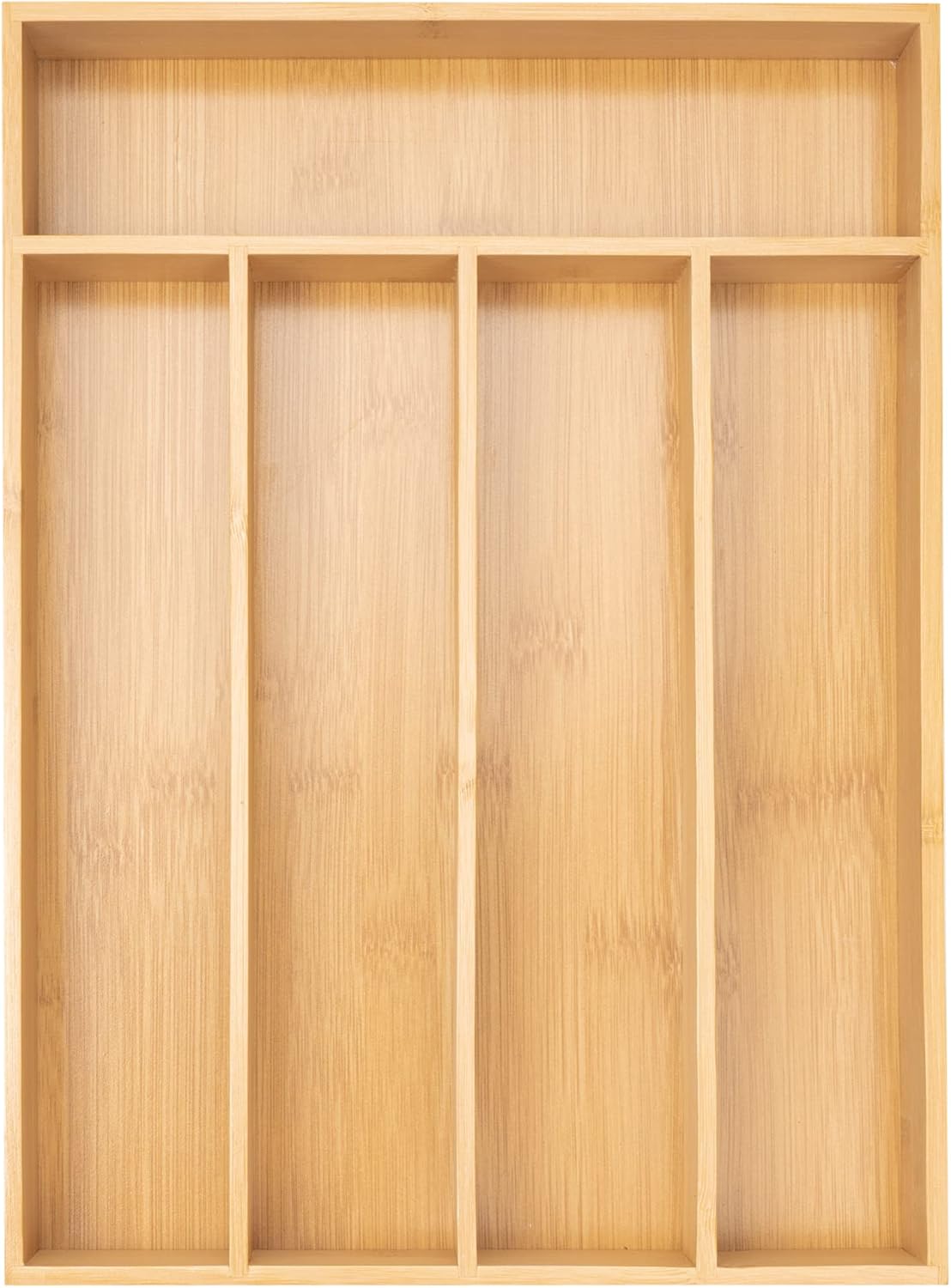 Besilord Bamboo Silverware Organizer