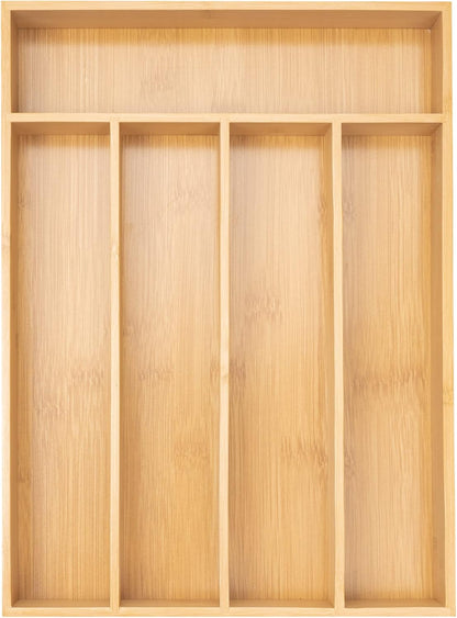 Besilord Bamboo Silverware Organizer