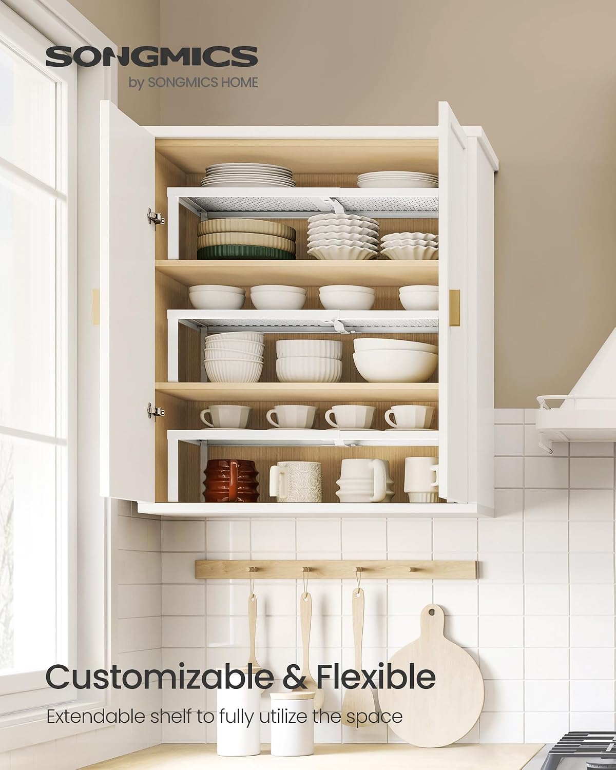 SONGMICS Expandable Spice Rack