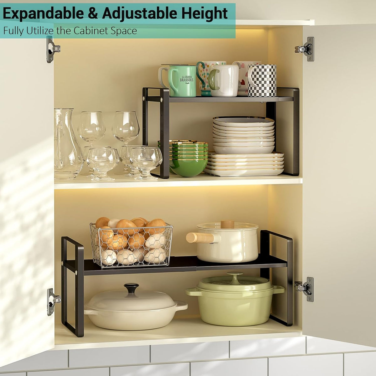Astrorhine Expandable Metal Cabinet Shelves