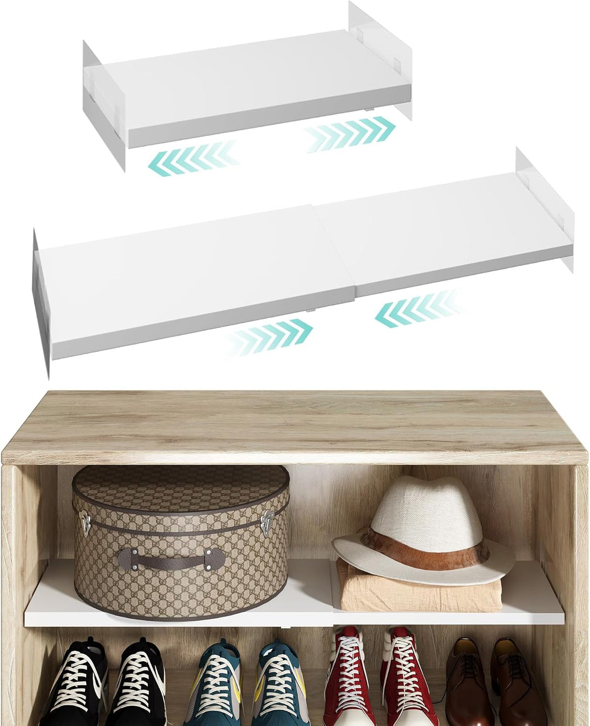 jkxoo Expandable Closet Shelves