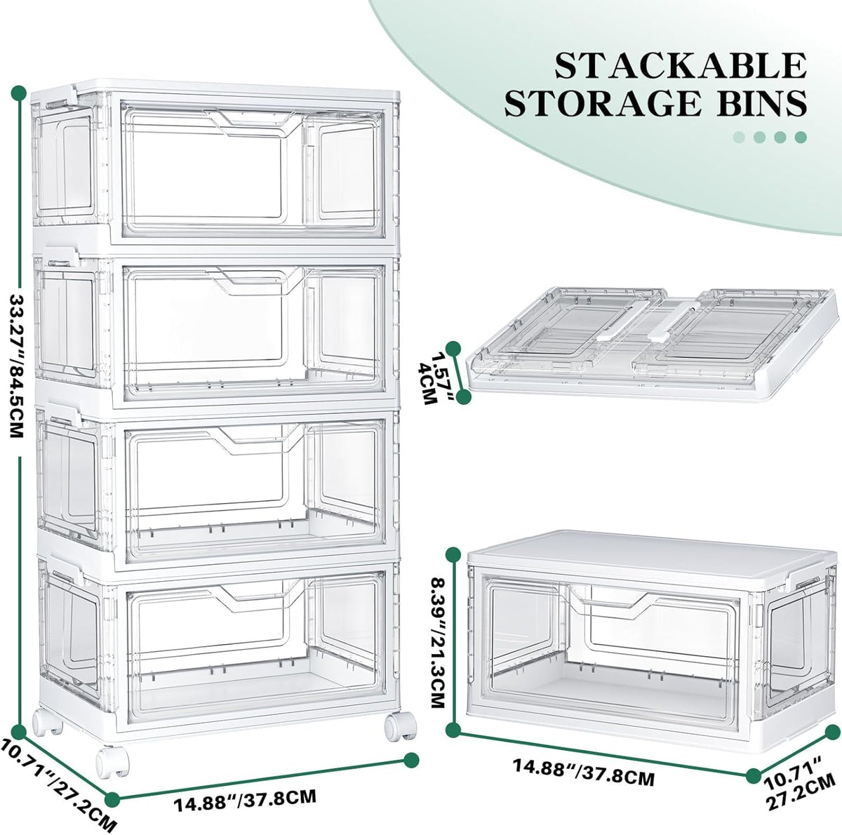 Kmiectse Stackable Storage Bins