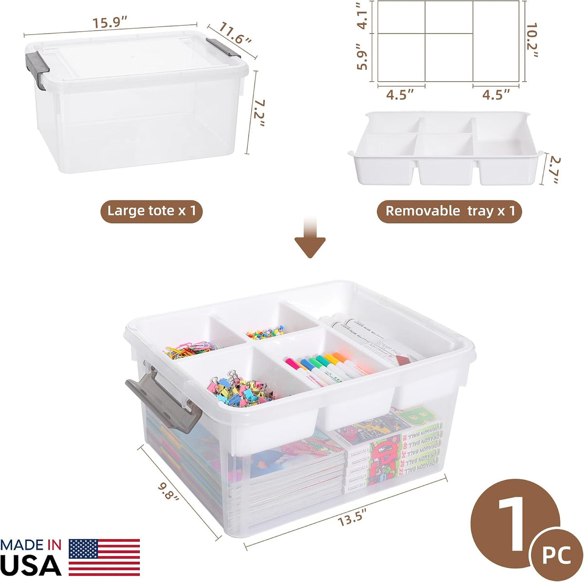 Citylife Storage Box with Removable Tray