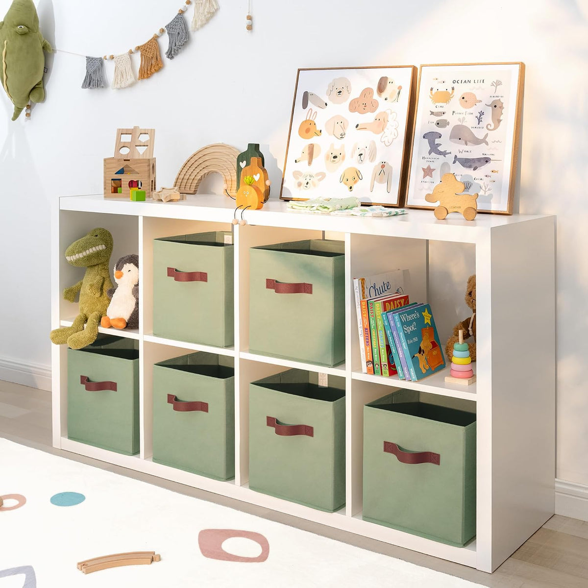 GRANNY SAYS Sage Green Fabric Storage Cubes