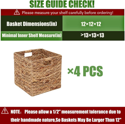 JCLD&YO9 Water Hyacinth Shelf Baskets