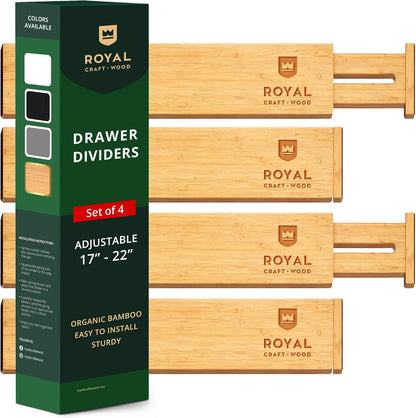 ROYAL CRAFT WOOD Bamboo Drawer Dividers