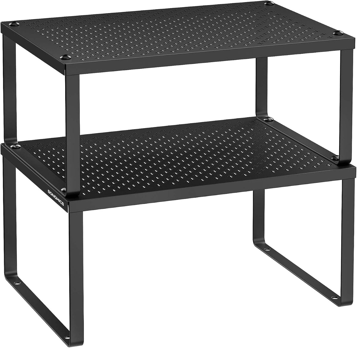 SONGMICS Metal Cabinet Shelf Organizer