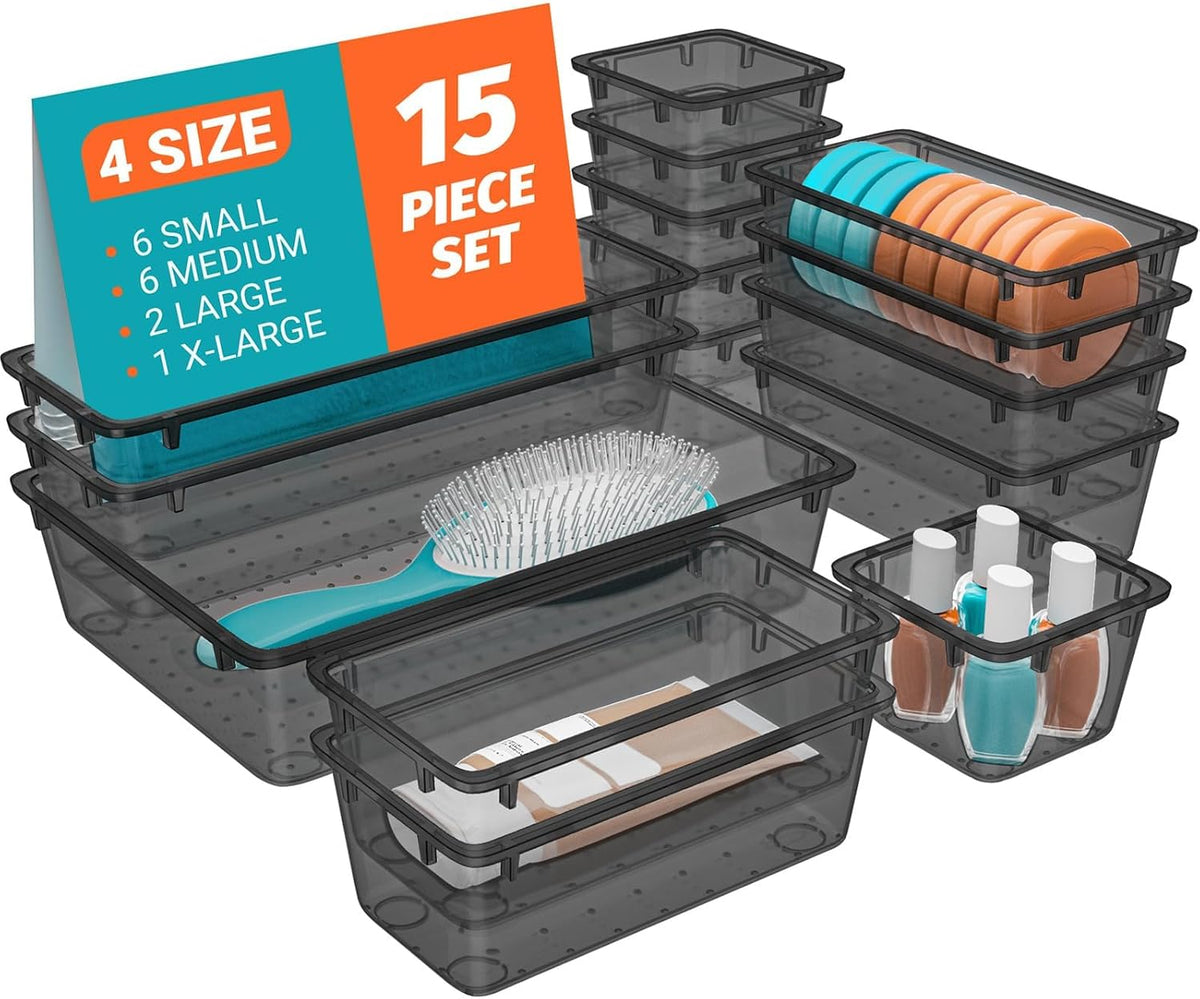 SpaceHacks Plastic Drawer Organizers