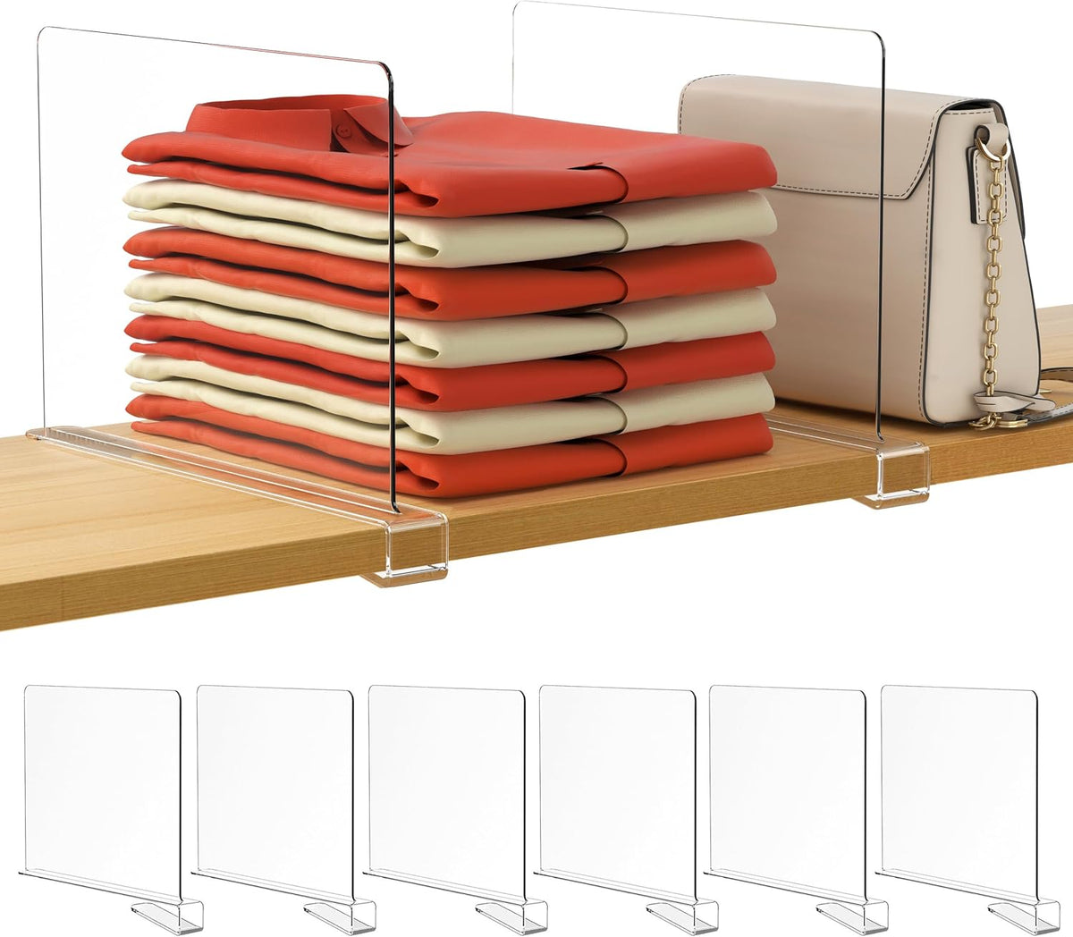 HBlife Acrylic Shelf Dividers