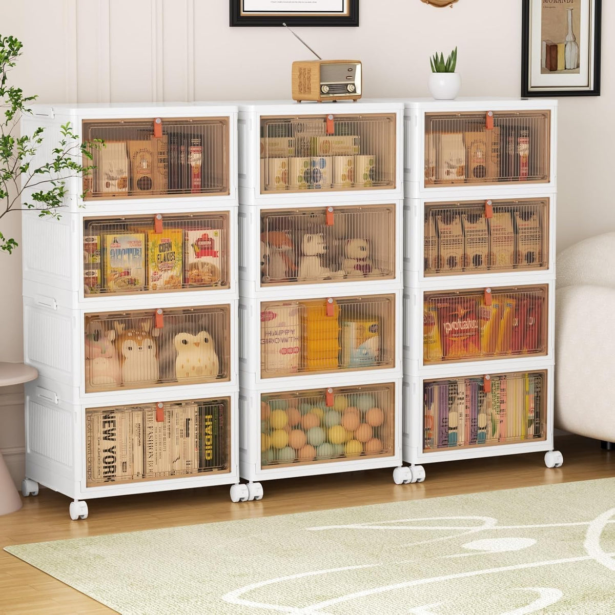 YFXCVSL Stackable Storage Bins