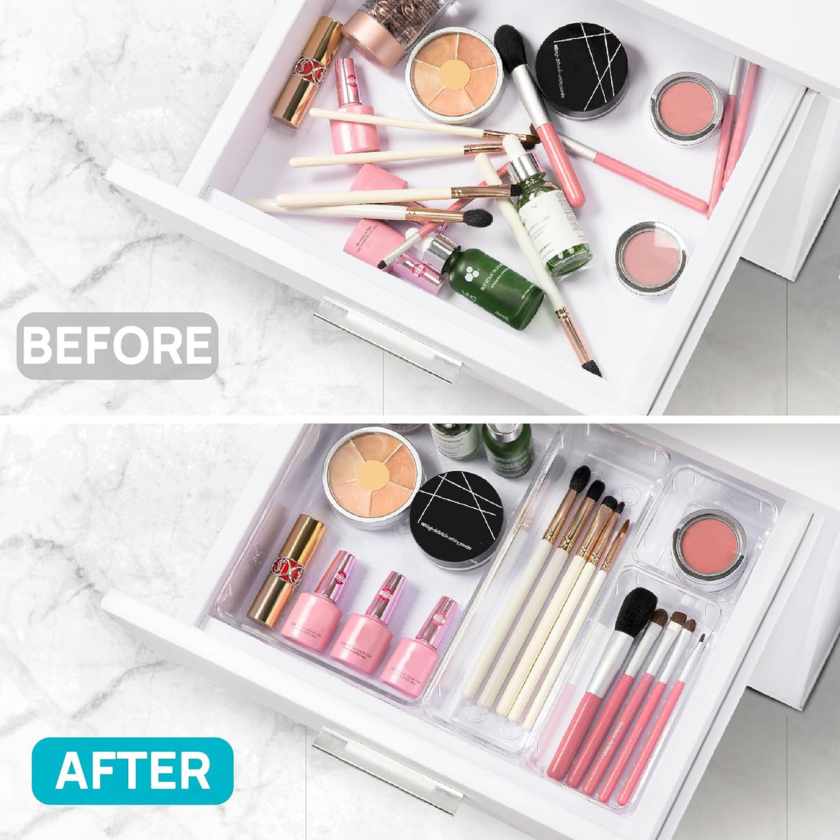 Vtopmart Clear Drawer Organizers