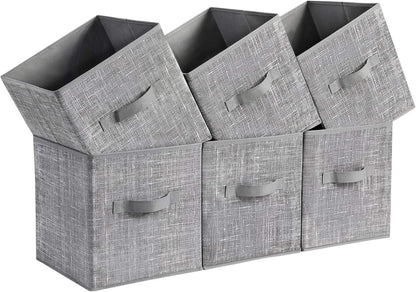 SONGMICS Foldable Fabric Storage Cubes, Set of 6