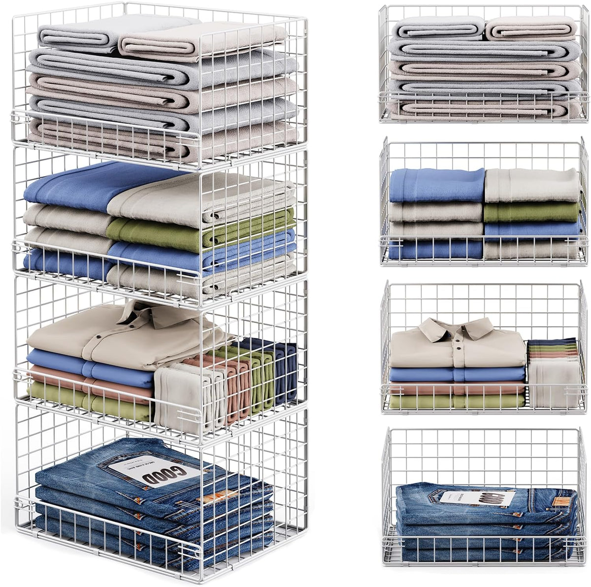 YEMEY Wire Closet Shelf Organizer