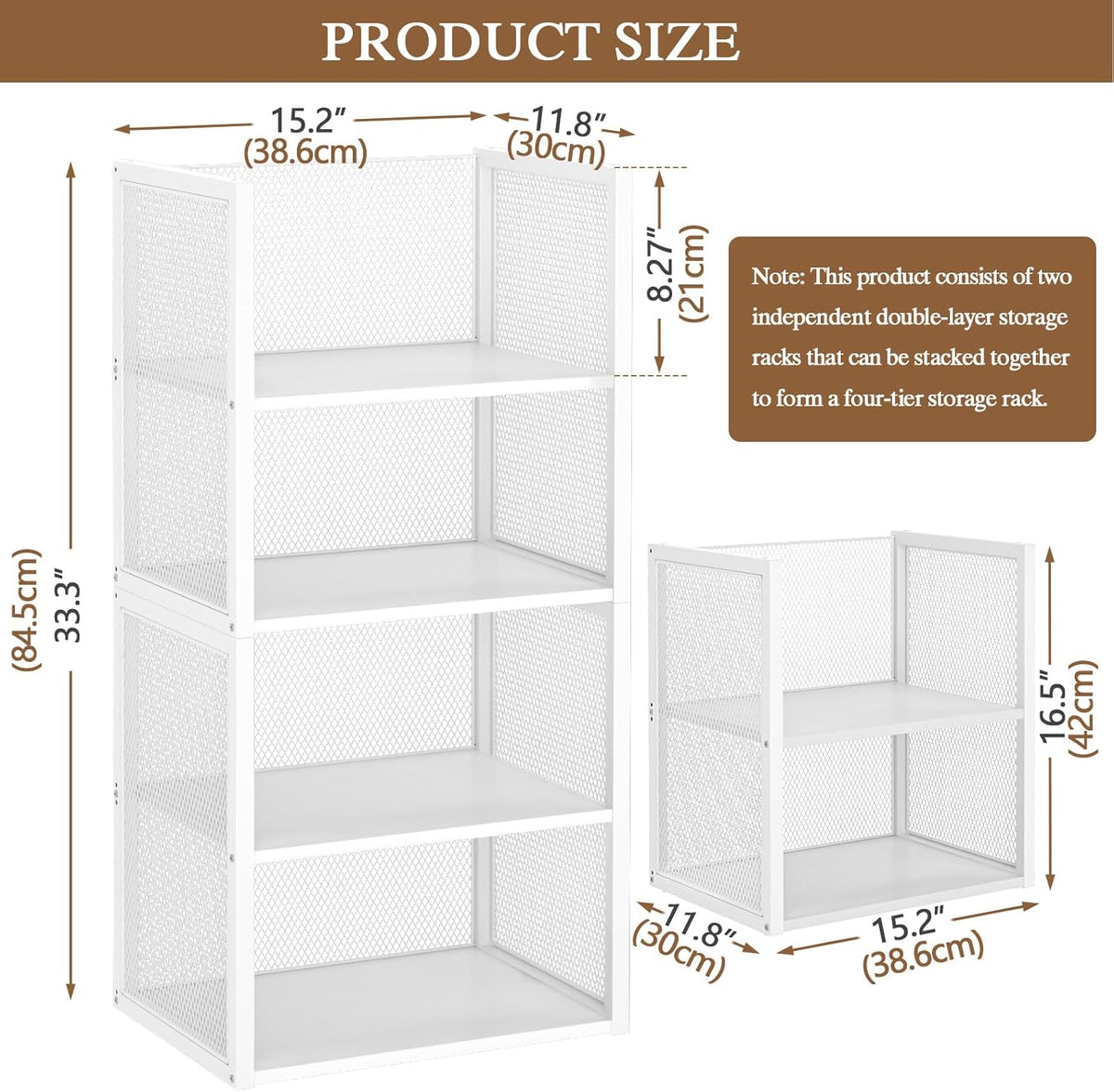 DAOUTIME 4-Tier Closet Organizer Set