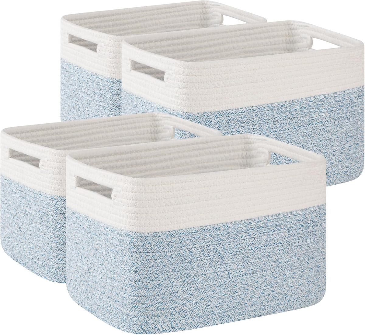 OIAHOMY Cotton Rope Storage Baskets