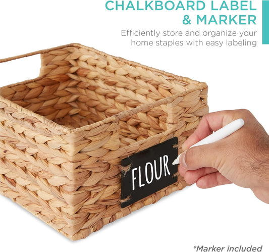 Best Choice Products Water Hyacinth Shelf Baskets