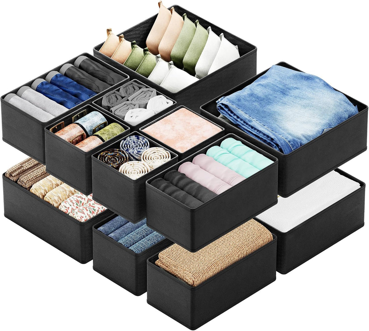 SpaceAid Fabric Drawer Organizers