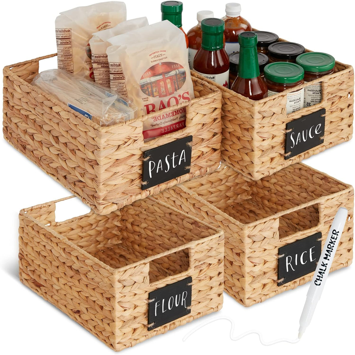 Best Choice Products Water Hyacinth Shelf Baskets