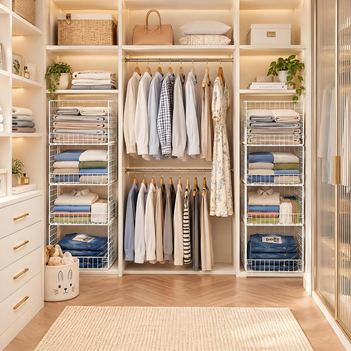 YEMEY Wire Closet Shelf Organizer
