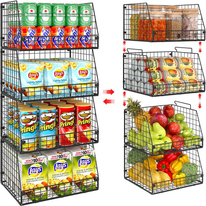 Jakyitvi Stackable Wire Storage Basket